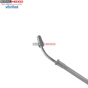 Tubo de Succión Poole 23 FR OD Curvo de 10 Pulgadas, Instrumento Médico Quirúrgico de Acero Inoxidable de Grado Alemán, Reutilizable y Autoclavable - Product Image 5