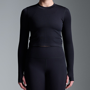 เสื้อยืดแขนยาวลำลองผู้หญิง คอกลม ผ้าฝ้ายยืด แฟชั่นเรียบง่าย - Product Image 6