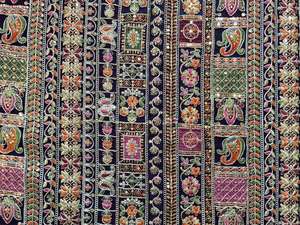 55 Inch Panna Premium Quality Textile Factory Wholesale 44 Inch Heavy Work <b>Embroidery</b> Fabric Luxury Stone Work Dress <b>Material</b> - Product Image 3