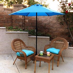 Sombrilla de Patio de 7.5 pies con Manivela, Sombrilla de Mercado para Exteriores, 6 Varillas Resistentes, Impermeable, para Jardín o Terraza - Product Image 5