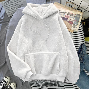 Ski & Snow Wear-Custom Sublimation Fleece Hoodie 100% Polyester Thick Lamb <b>Fur</b> Comfortable Women's Hoodie - Product Image 1
