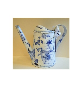 Arrosoir en métal de style vintage avec motifs imprimés en émail coloré, bec long pour une arrosage précis des plantes d'intérieur - Product Image 2