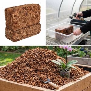 ก้อนเศษเปลือกมะพร้าวเกรดพรีเมียมสำหรับเพาะชำ ผ่านการล้างสามครั้ง สีน้ำตาลธรรมชาติ ยี่ห้อ OVERSEAS วัสดุปุ๋ยหมักจากขยะเกษตร ราคาขายส่ง - Product Image 6