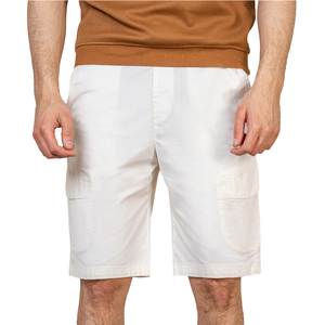 Pantalones Cortos Cargo Blancos para Hombre, Estilo Casual, con Bolsillos, Transpirables, 100% Algodón, Tela Oxford, Cintura Media, Cierre Elástico - Product Image 5