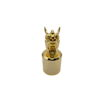 Bouchon de bouteille élégant à tête de dragon avec couvercle en métal zamac en métal de qualité supérieure pour une fermeture sécurisée