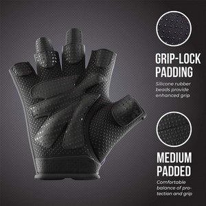 <b>Half</b> Finger Weightlifting Gloves Gym Workout Fitness Training Grip Gloves Breathable Anti <b>Slip</b> Palm Support Gloves for Men Women - Product Image 3