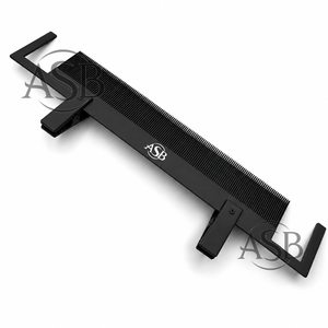 Support de perruque en acier inoxydable noir mat de qualité supérieure ASB, robuste, avec logo personnalisé, pour coloristes et stylistes - Product Image 1