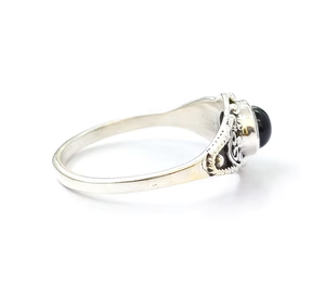Vintage Handmade 925 Silver <b>Black</b> Onyx Stone <b>Ring</b> Antique Style Gemstone Statement <b>Ring</b> - Wholesale Jewelry Made India - Product Image 3