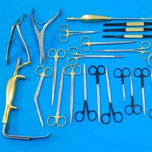 Kit d'instruments chirurgicaux orthopédiques de qualité supérieure pour lifting du visage et lifting des sourcils, en acier inoxydable, comprenant ciseaux, pinces et râpes, certifié CE ISO - Product Image 3