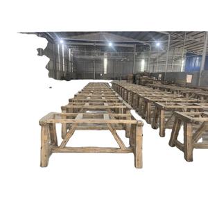 ชุดโต๊ะอาหารหรูหราได้แรงบันดาลใจจากเวียดนามเฟอร์นิเจอร์ไม้แบบชนบทสำหรับบ้านห้องครัวห้องนั่งเล่น - Product Image 5