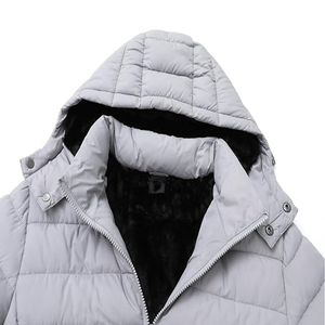 Premium Mens Lightweight Padded <b>Waterproof</b> Breathable Eco-Friendly Quick Dry Anti-Bacterial Windproof Hooded PU Fabric Jacket - Product Image 4
