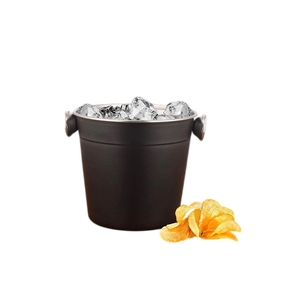 Cubo de Hielo Redondo de Metal, Resistente al Óxido, Diseño Industrial, Enfriador de Bebidas para Fiestas, Enfriador de Botellas de Cerveza y Vino - Product Image 4