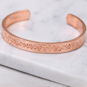 Authentic Filigree <b>Engraved</b> Pure Metal Open Cuff <b>Bangle</b> Bracelet Fashionable Metal Jewelry Exquisite Craftsmanship - Product Image 5