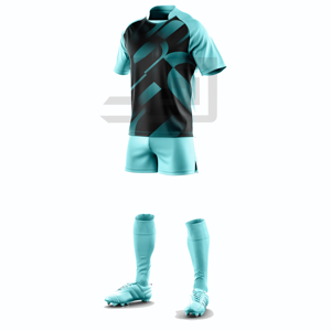 Uniforme d'équipe de rugby professionnel, écologique, coupe-vent, imprimé, col en V, jersey léger, short, broderie 3D, antibactérien - Product Image 6