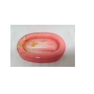 <b>Simple</b> Resin Square <b>Soap</b> Dish with Drainage Ridges Easy Cleaning for Bathroom Use Plastic Material Red Resin Style - Product Image 6