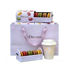 Nuova Scatola Regalo di Lusso per Macaron, Design Antiurto, Logo in Lamina d'Oro, Chiusura Magnetica per Pasticcerie di Marca - Product Image 3