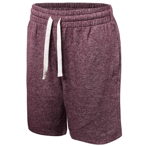 Pantalones Cortos Bermuda de Punto Color Granate para Hombre, Cintura con Cordón, Casuales de Verano con Bolsillos Laterales - Product Image 5