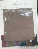 Tissu en soie Georgette chocolat, poids lourd 65 GSM, pour vêtements ethniques féminins, uni, tissé, infroissable, largeur 44 pouces