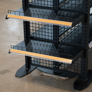 Heavy Duty Convenience Store <b>Shelves</b> | Double-Sided Metal Grid Back Retail Display <b>Rack</b> - Product Image 4