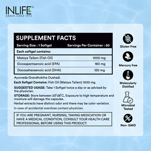 Capsules molles d'huile de poisson oméga-3 1000 mg, huile de poisson EPA et DHA, acides gras oméga, capsules molles remplies de liquide - Product Image 3