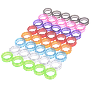 5pcs Professional Pet Grooming Scissors Protector Cutting Curved <b>Thinning</b> Shears Silicone Finger <b>Ring</b> 0.79 Inch Diameter - Product Image 4