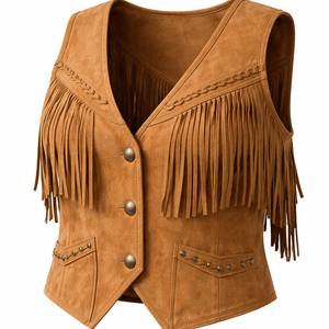 Chaleco de Gamuza Vintage Personalizado OEM para Mujer - Fabricante de Pedidos al por Mayor - Product Image 4