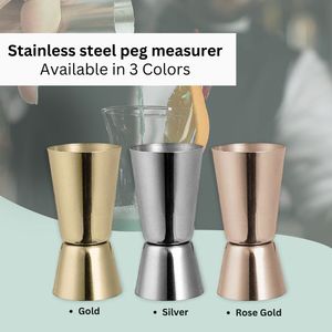 Vente en gros de jiggers de bar vintage écologiques en acier inoxydable, doseurs métalliques pour alcool, outils et accessoires de bar - Product Image 4