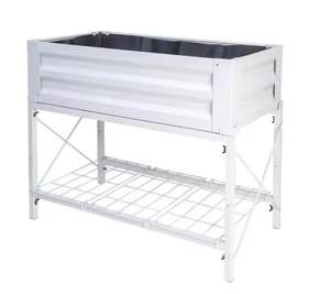 Jardinera Rectangular Elevada de Metal, Kit de Propagación Ecológico, Contenedor de Cultivo de Verduras y Flores para Exteriores con Autorriego, para Balcón - Product Image 6