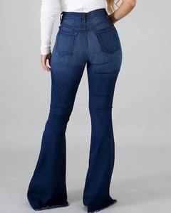 Jeans en denim pour femmes, coupe skinny et évasée, extensibles, effet usé, personnalisables, haute qualité, meilleures ventes - Product Image 4