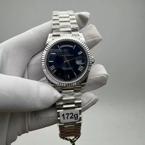 Cadran bleu pour montre automatique 40 mm, édition limitée, acier inoxydable, lunette cannelée de haute qualité, verre saphir, mouvement ETA - Product Image 1