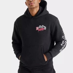 Conjunto Deportivo con Capucha para Hombre, Negro, con Logotipo Personalizado, Pantalones Deportivos con Estampado y Bolsillos Laterales, Ropa Deportiva de Otoño - Product Image 2
