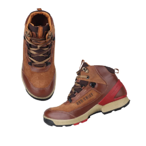 Genuine Leather Men's High Ankle Boots <b>Red</b> Chief <b>Lace</b> Casual Soft Lightweight Rugged Outdoor <b>Shoes</b> Travel Hiking Everyday Use - Product Image 5