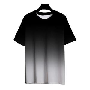 เสื้อยืดคอกลมแขนสั้นผู้ชาย ไล่เฉดสี ผ้าถัก ทรงปกติ สีชมพูล้วน สไตล์ลำลอง - Product Image 5