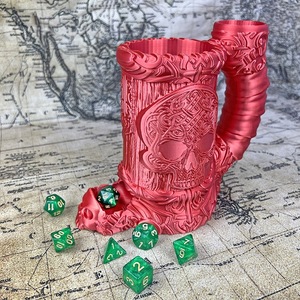Maxmax DND Skull Dice Mug – Tasse à dés pour Dungeons & Dragons, porte-dés pour jeux de rôle sur table, accessoire de <span class=keywords><strong>jeu</strong></span> de société D&D TTRPG - Product Image 3