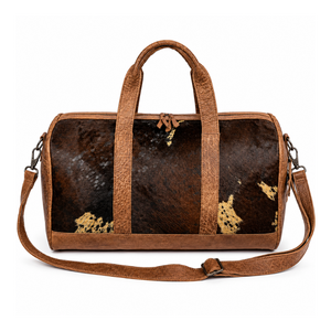 Sac de voyage en cuir de vachette véritable, fait main, vintage, grande capacité, pour week-end, pour homme et femme - Product Image 1