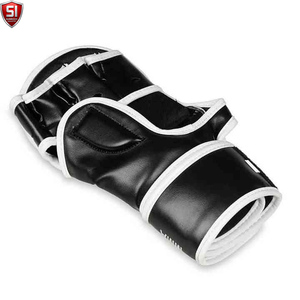 Gants de Sparring MMA en Cuir PU Premium, Gants d'Entraînement à Doigts Ouverts, Sangle de Poignet Réglable, Fermeture Auto-agrippante, Arts Martiaux, Boxe - Product Image 6