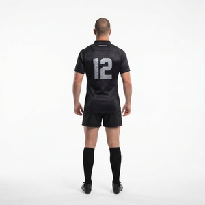 Camiseta de Rugby Personalizada, 92% Poliéster, 8% Elastano, Corte Profesional para Partidos, Uniforme para Equipos de Siete, OEM/ODM - Product Image 2