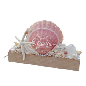 Lámpara Decorativa Hecha a Mano con Conchas Marinas, Luz Nocturna de Conchas Naturales, Decoración Costera para el Hogar, Iluminación de Mesa y Mesita de Noche, Regalo - Product Image 2