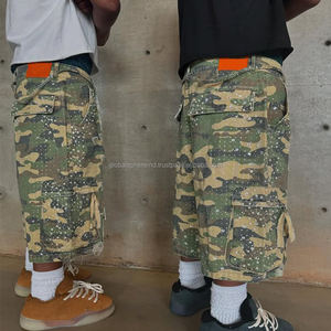Custom <b>Men's</b> Camouflage <b>Cargo</b> Shorts with Designer Embroidery Casual Sublimated <b>Camo</b> Design - Product Image 3