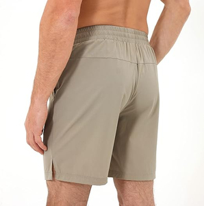 กางเกงขาสั้นกีฬาผู้ชายลำลอง แห้งเร็ว ระบายอากาศดี เอวยางยืด เหมาะสำหรับออกกำลังกาย ฟิตเนส มีกระเป๋าซิป ผ้าฝ้าย 100% - Product Image 5
