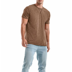 Camiseta para Hombre con Lavado Ácido y Logotipo Personalizado, Antibacteriana, Transpirable, Estilo Urbano, Directo de Fábrica - Product Image 4
