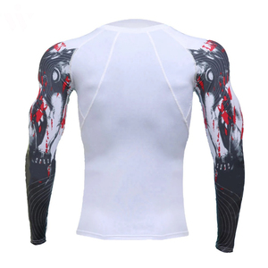 Latest Design Overall Printed Compression Shirts Adult Size Anti Wicking Solid Color Full Sleeve Athletic Top - Product Image 4