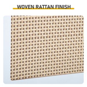 Scarpiera Bianca 54x24x110cm in Rattan con 1 Cassetto e 2 Scomparti Ribaltabili, Scatole e Organizzatori per Scarpe in Truciolato - Product Image 6