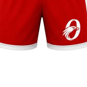 Shorts de lacrosse rouge et blanc pour hommes, légers, respirants, uniformes sportifs, vêtements d'entraînement - Product Image 3