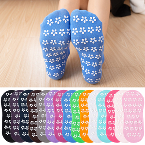 Wholesale Summer Knitted Solid Color Anti-Slip <b>Grip</b> Ankle <b>Socks</b> for Kids & Adults Custom Trampoline <b>Socks</b> - Product Image 5