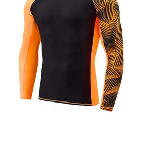 Camiseta de Compresión Deportiva para Hombre, MMA, con Logotipo Personalizado, Manga Larga, Spandex, Poliéster, Anti-UV, Transpirable, de Secado Rápido - Product Image 4