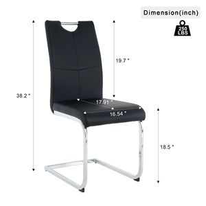 Sedie da Pranzo Moderne in Ecopelle con Gambe in Metallo Cromato, Sedia Imbottita per Soggiorno con Seduta Imbottita per Comfort e Stile - Product Image 5