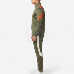 Trendy <b>Men</b> Solid Tracksuit Sportswear Athletic Eco-Friendly Quick Dry Full Zip Training <b>Jacket</b> <b>Track</b> Pants Custom Teamwear - Product Image 4