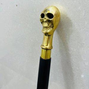 Bastón Multifuncional con Mango de Latón Pulido - Bastón de Madera de Palisandro - Plegable en 3 Secciones - Uttarakhand - Product Image 1