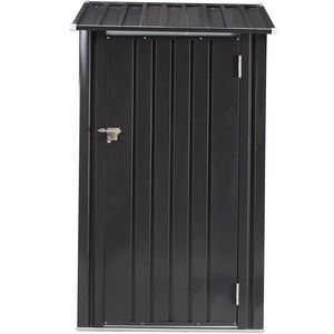 Casetta da Giardino in Metallo 3x3 FT con Porta Singola Chiudibile a Chiave, Piccolo Ripostiglio per Attrezzi - Product Image 2